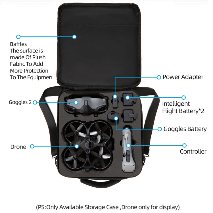 For DJI Avata Portable Carry Box Single Shoulder Storage Bag