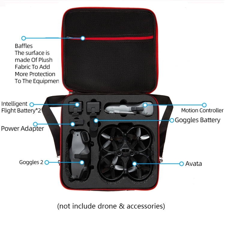 For DJI Avata Squad Shockproof Large Carrying Hard Case Shoulder Storage Bag, Size: 30 x 32 x 13.5cm, For DJI Avata 30 x 32 x 13.5cm