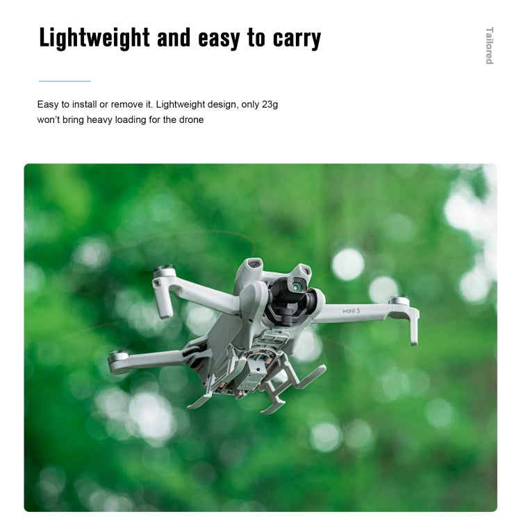 For DJI Mini 3 STARTRC LED Light Folding Anti-fall Heightened Landing Gear Training Rack, LED Light Rack For DJI Mini 3