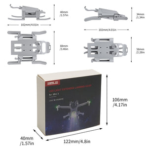 For DJI Mini 3 STARTRC LED Light Folding Anti-fall Heightened Landing Gear Training Rack, LED Light Rack For DJI Mini 3