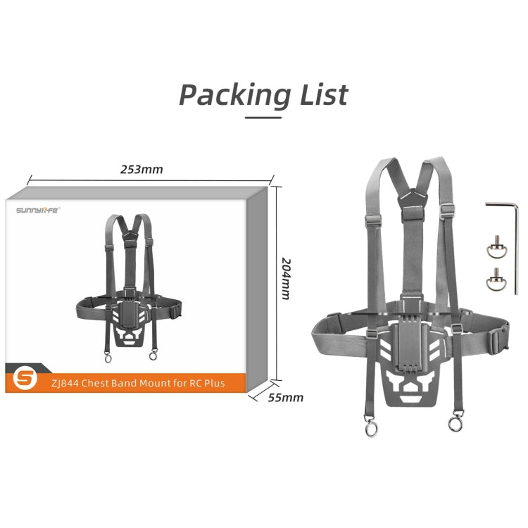 For DJI RC Plus Sunnylife Remote Control Waist Support Bracket Chest Strap, For DJI RC Plus