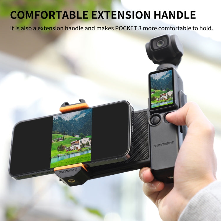 For DJI OSMO Pocket 3 Sunnylife OP3-AD744 Expanded Phone Clamp Holder with Storage Case, OP3-AD744