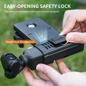 For DJI OSMO Pocket 3 Sunnylife OP3-AD744 Expanded Phone Clamp Holder with Storage Case, OP3-AD744