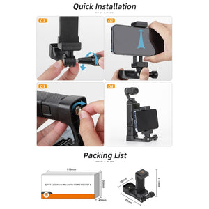 For DJI OSMO Pocket 3 Sunnylife Front Phone Holder Mount Handheld Tripod Expansion Brackets, OP3-ZJ747