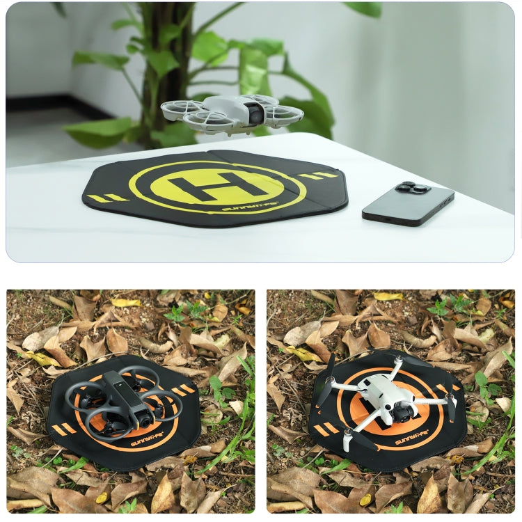 Sunnylife Drone Landing Pad 35cm Fast-Fold Double-Sided Leather Waterproof Helipad for DJI Neo / Avata 2 / Mini 4 Pro, TJP12