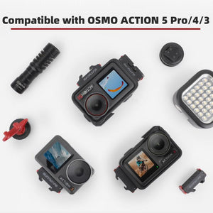 For DJI Osmo Action 5 Pro / 4 / 3 Sunnylife Magnetic Quick-Release Cold Shoe Adapter Action Camera Fill Light Microphone Adapter, AD938