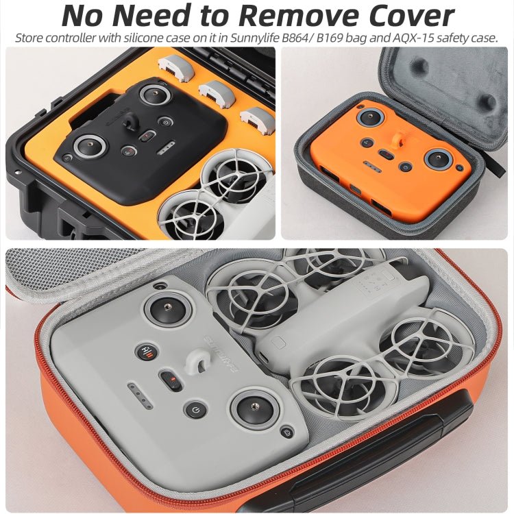 For DJI Neo / Mini 4 Pro / RC-N3 / RC-N2 / RC-N1 Sunnylife Controller Protective Cover Silicone Case with Neck Strap