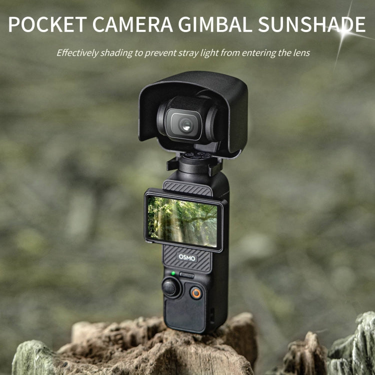 For DJI OSMO Pocket 3 STARTRC 2 in 1 Gimbal Camera Lens Cover Sunshade, 2 in 1 Lens Cover Hood