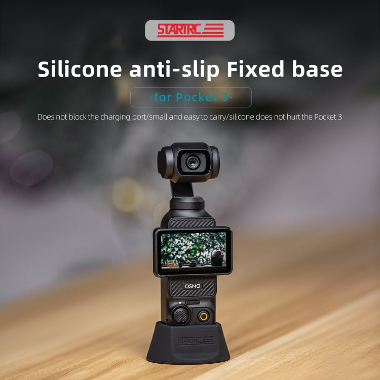 For DJI Osmo Pocket 3 STARTRC Silicone Desktop Base Bracket, Silicone Desktop Base