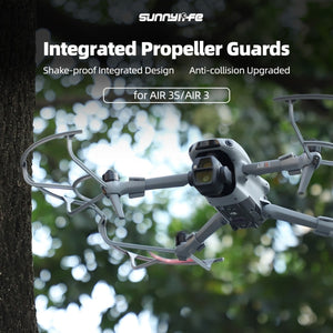 For DJI Air 3S / 3 Sunnylife Propellers Guard Protector Integrated Shielding Rings Quick Release Anti-Collision Props Safe Ring