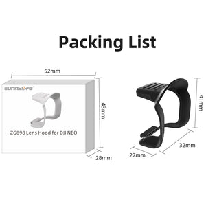 For DJI Neo Sunnylife Lens Hood Anti-glare Lens Cover Sunhood Gimbal Protective Cap, For DJI Neo (Black), For DJI Neo (Grey)