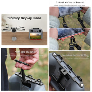 For DJI RC 2 / 1 Sunnylife ZJ764 Controller Handle Waist Support Tabletop Mount Neck Strap Hook Hanger Bracket