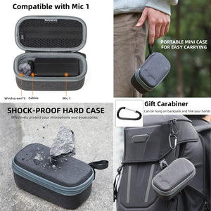 For DJI Mic 2 Sunnylife B770 Mini Carrying Case Wireless Microphone Storage Bag, For DJI Mic 2