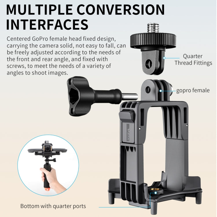 For DJI Avata 2 STARTRC Action Camera Holder Mount Drone Expansion Bracket, For DJI Avata 2 Expansion Bracket