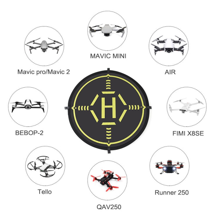 STARTRC RC Drone Quadcopter Portable Parking Apron Fast-fold Landing Parking Pad for DJI Mavic Mini / Mavic Air 2, Diameter: 56cm