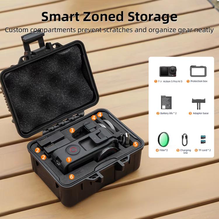 For DJI OSMO Action 5 Pro / 4 / 3 Camera Hard Storage Box Bag Protective Case