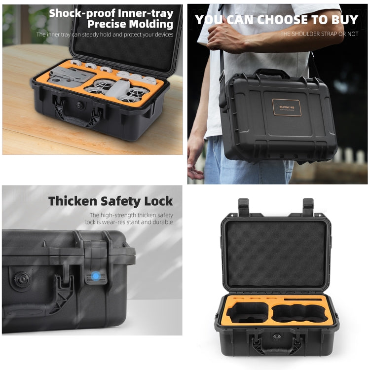 For DJI Neo Sunnylife Safety Carrying Case Waterproof Shock-proof Hard Travel Case, For DJI Neo AQX-15