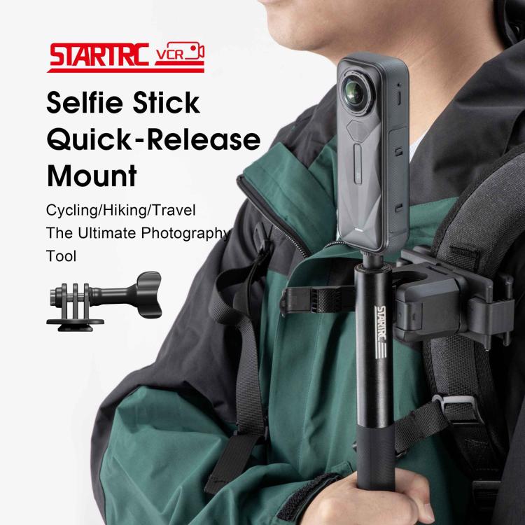 STARTRC Quick-Release Backpack Mount Clip Bracket for Selfie Stick or Action Camera