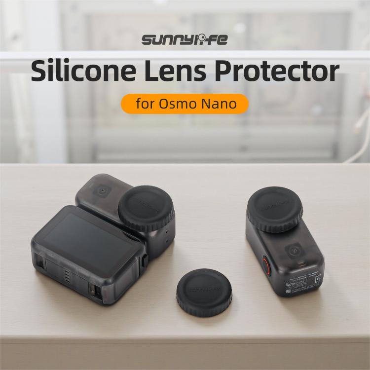 For DJI Osmo 360 Sunnylife Silicone Lens Cover Scratch-Proof Camera Cover Protector Protective Lens Guard Protector