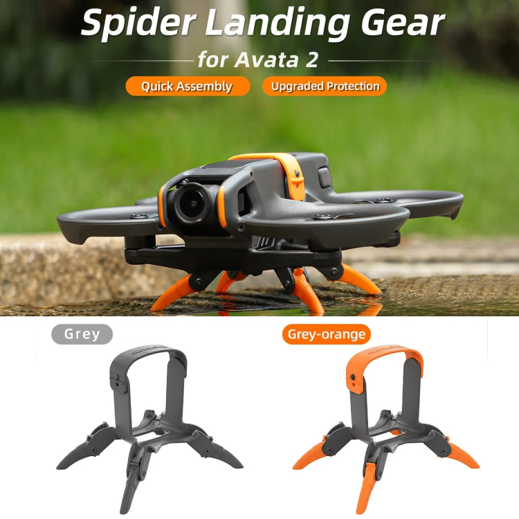 For DJI AVATA 2 Sunnylife LG797 Landing Gear Extensions Heightened Spider Gears Support Leg, Spider Gears(Orange), Spider Gears(Grey)