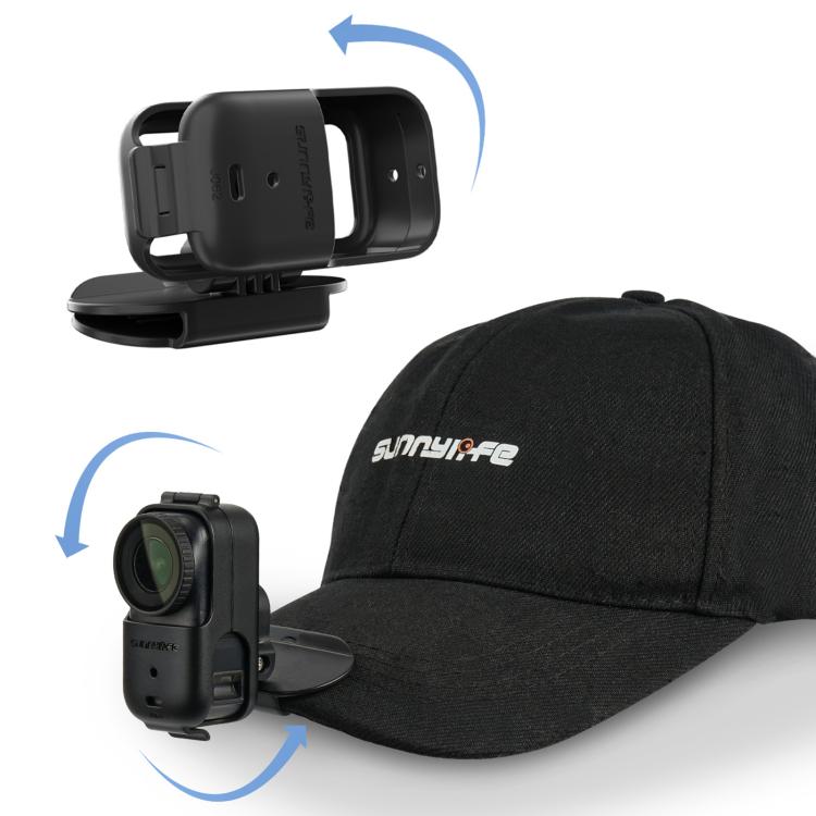 For DJI Osmo Nano Sunnylife Baseball Hat Clip Mount Baseball Cap Clamp Quick Release Mount Camera POV Vlog Holder