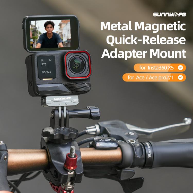 Sunnylife Metal Magnetic Quick Release Adapter Mount Action Camera Fol ...