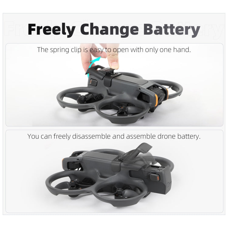 For DJI Avata 2 Sunnylife Battery Anti-release Buckle Clip Lock-up Anti-falling Battery Safety Lock Buckle Guard