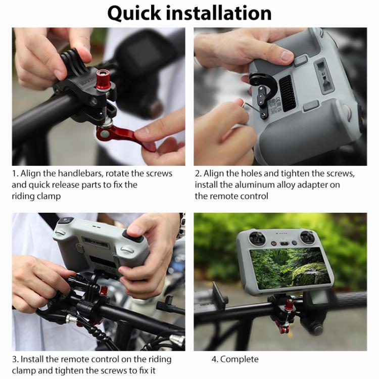 For DJI RC2 Sunnylife Remote Control Shooting Camera Bicycle Clip Mount