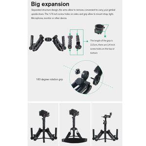 STARTRC Handheld Five Axis Stabilizer Anti-shake Shock Absorber Stabilizing Gimbal for DJI Ronin SC, For DJI Ronin SC