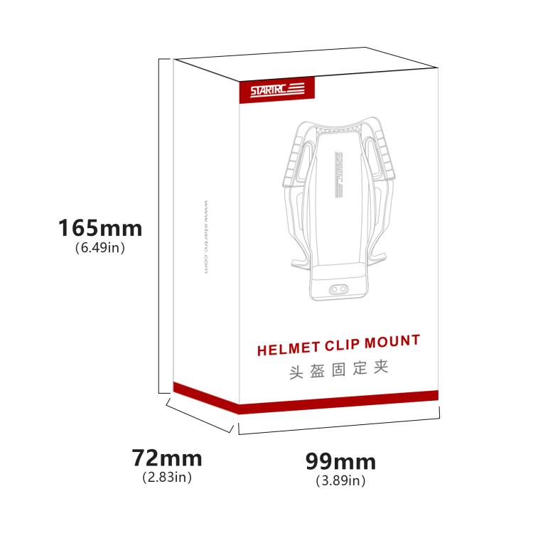 STARTRC Helmet Chin Mount Clip For GoPro, Insta360, DJI and Other Action Cameras