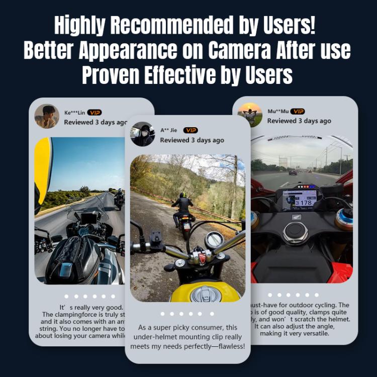 STARTRC Helmet Chin Mount Clip For GoPro, Insta360, DJI and Other Action Cameras