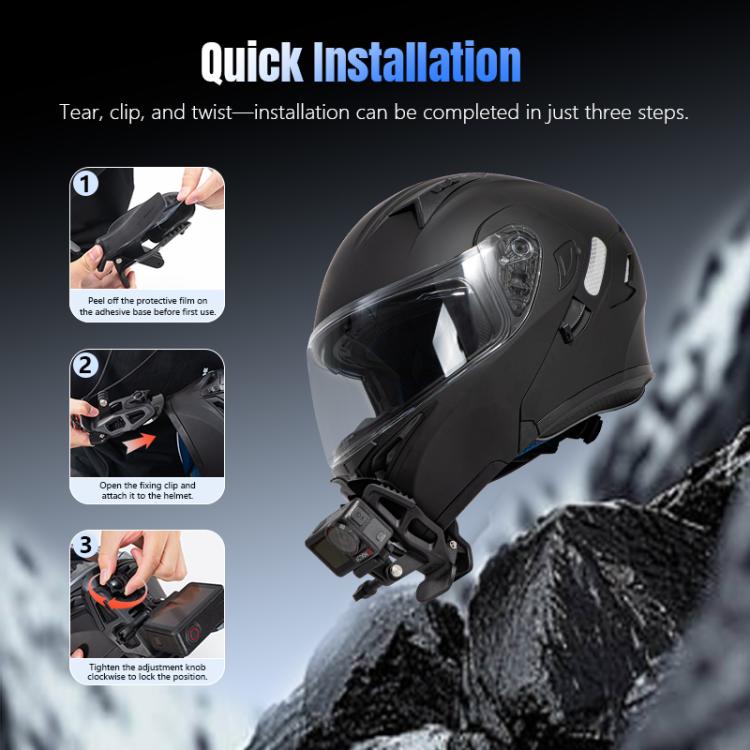 STARTRC Helmet Chin Mount Clip For GoPro, Insta360, DJI and Other Action Cameras