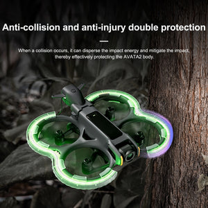 For DJI Avata 2 STARTRC Drone LED Propeller Protective Guard Anti-collision Ring, For DJI Avata 2