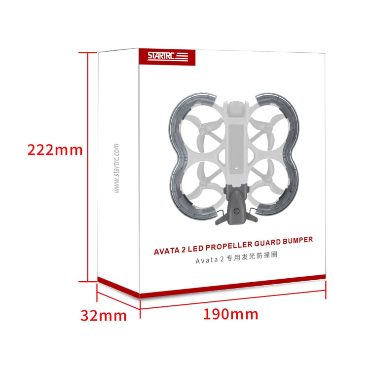 For DJI Avata 2 STARTRC Drone LED Propeller Protective Guard Anti-collision Ring, For DJI Avata 2