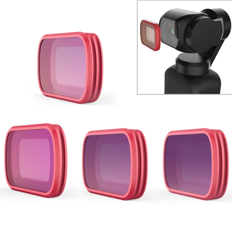 4 PCS PGYTECH P-18C-014 ND/PL Profession Diving Color Lens Filter for DJI Osmo Pocket, P-18C-014