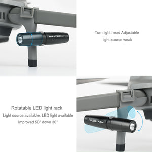 PGYTECH P-HA-030 LED Night Flight Light Shock Absorption Landing High Stand for DJI Mavic 2, P-HA-030 For DJI Mavic 2
