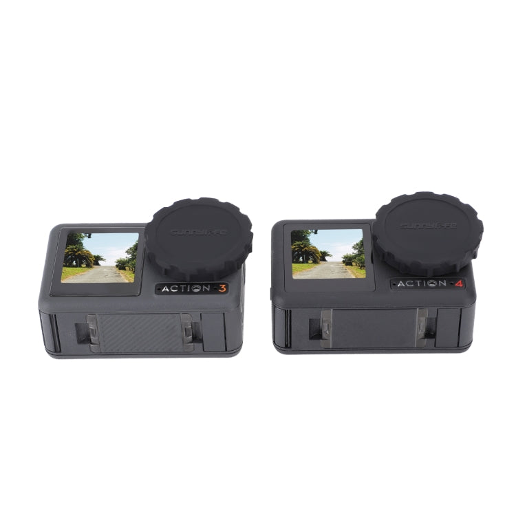 For DJI Osmo Action 3 / 4 Sunnylife 2pcs Scratch-resistant Camera Lens Cap Cover