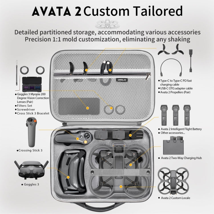 For DJI Avata 2 STARTRC WP2 Drone Handbag Messenger Storage Bag, 1139945