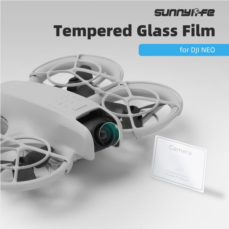 For DJI Neo Sunnylife 2pcs Tempered Glass Drone Lens Film