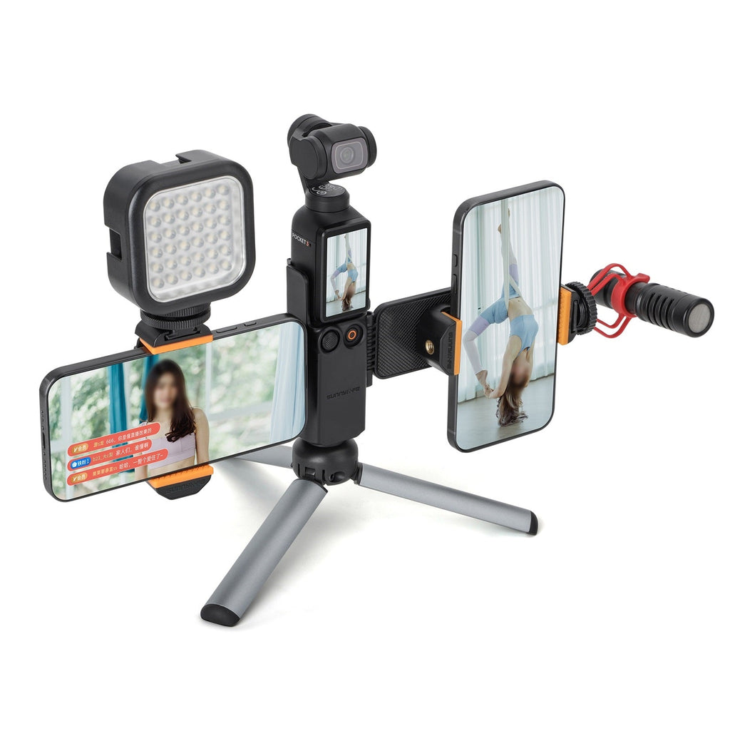 Dual Phone Vlogging Bracket Mount for Osmo Pocket 3