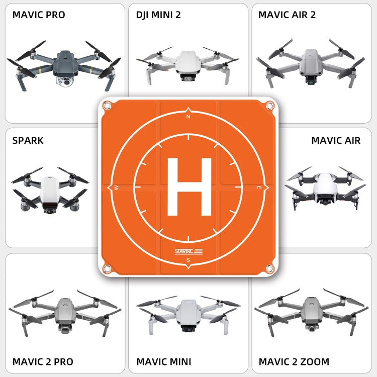 STARTRC 1109143 50cm Portable Drone Universal Foldable Square Parking Apron Landing Pad for DJI FPV / mini 2 / Air 2, 50cm