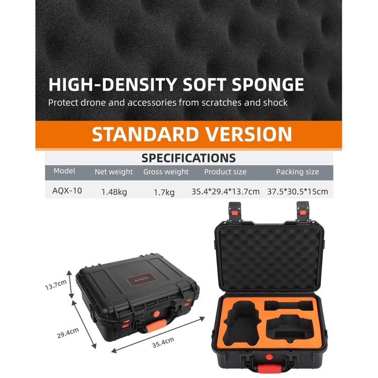 Sunnylife Safety Carrying Case Large Capacity Waterproof Shock-proof Hard Travel Case, For DJI Air 3 Standard Version, For DJI Air 3 Multi-battery Flying Version