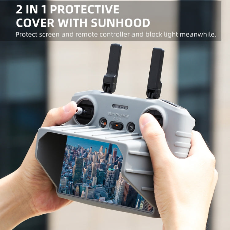 Sunnylife Remote Control Shockproof Anti-scratch Silicone Case with Hood, For DJI RC 2