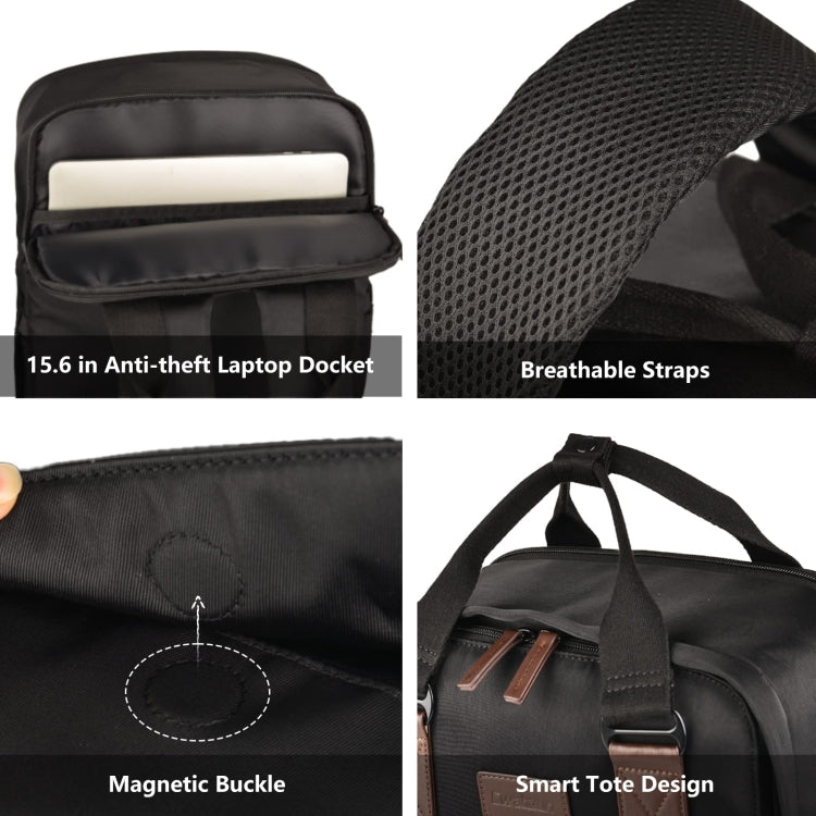 Cwatcun D78 Camera Laptop Backpack Bag, With Detachable Insert Camera Case