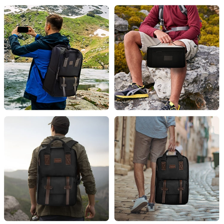 Cwatcun D78 Camera Laptop Backpack Bag, With Detachable Insert Camera Case