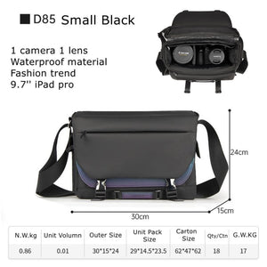 Cwatcun D85 Camera Bag Side Quick Access Camera Messenger Case Waterproof Bag, 30 x 15 x 24cm Small, 32 x 14 x 24cm Medium, 36.5 x 17 x 26cm Large, 40 x 17 x 30cm XL