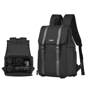 Cwatcun D86 Camera Backpack DSLR Mirrorless Camera Waterproof Bag, 28 x 15 x41cm Small