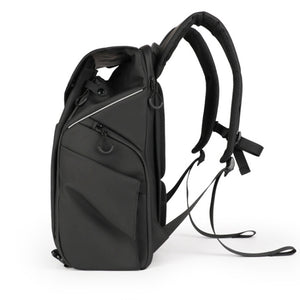 Cwatcun D89 Camera Backpack Waterproof Leather Film 15.6 Laptop Sleeve Bag, 43.5 x 33 x 22.5cm