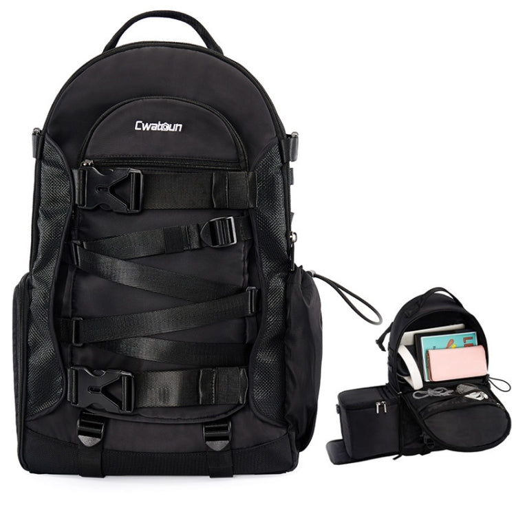 Cwatcun D111 Large Capacity Outdoor Professional Photography Backpack Shoulders Laptop Camera Bag