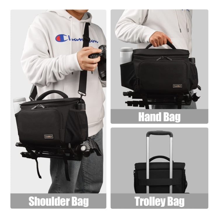 Cwatcun D67 Crossbody Camera Bag Photography Lens Shoulder Bag